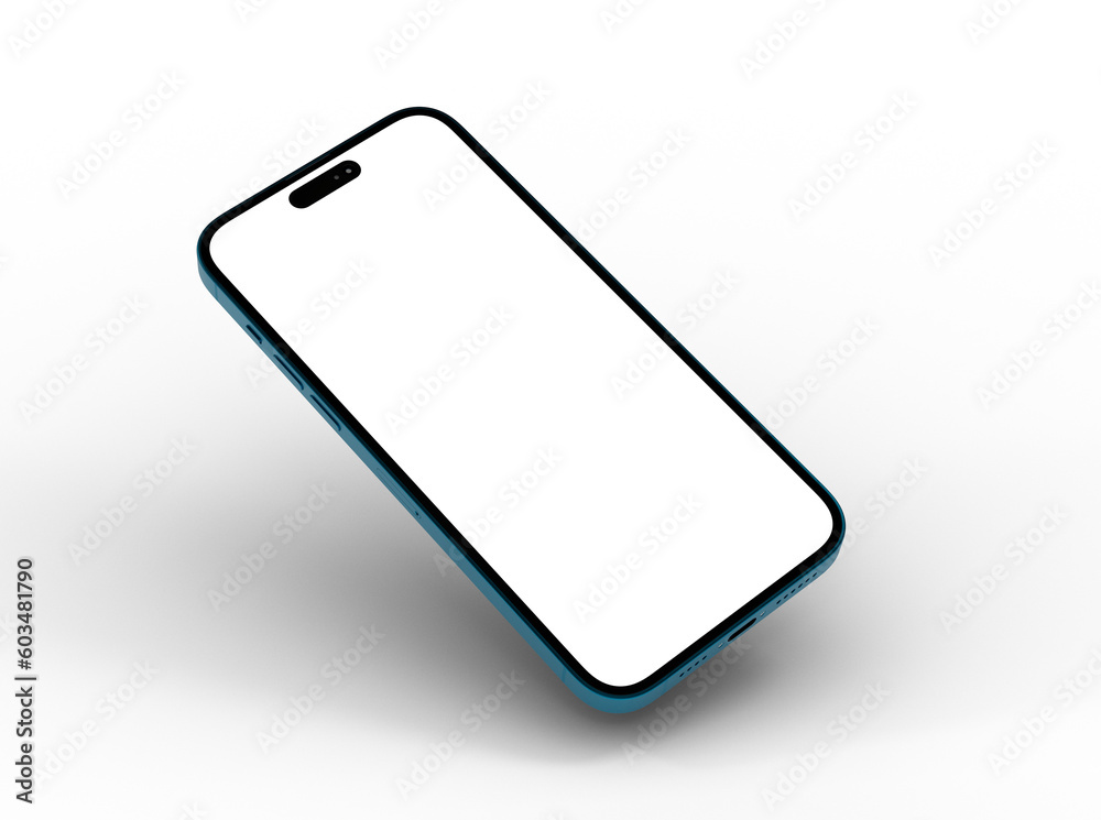 Mockup - All-screen smartphone mockup isolated 3d Mockup - All-screen smartphone mockup isolated 3d