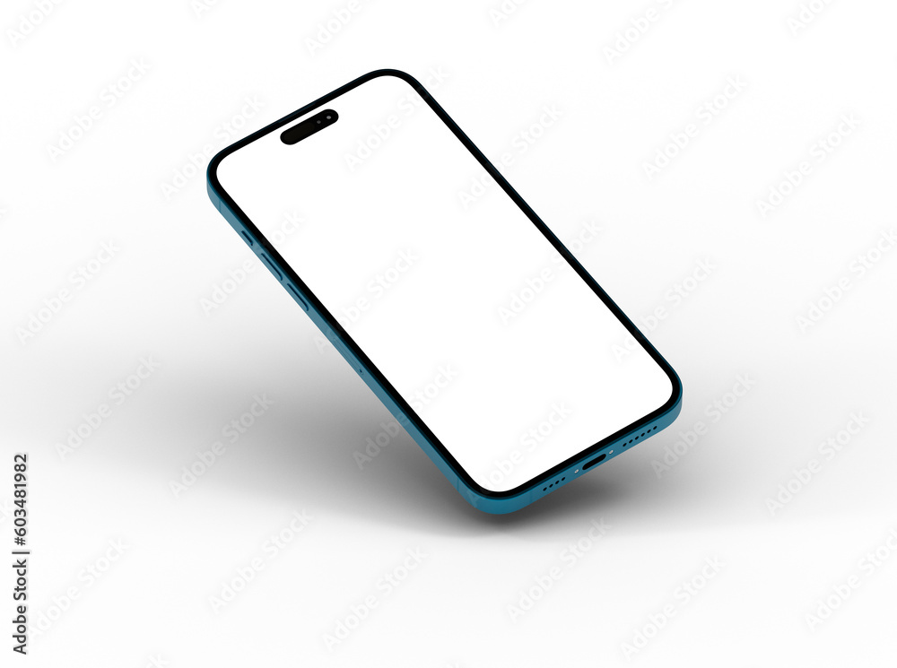 All-screen smartphone mockup isolated 3d All-screen smartphone mockup isolated 3d