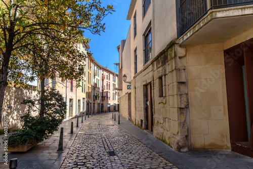 narrow street in logrono  spain