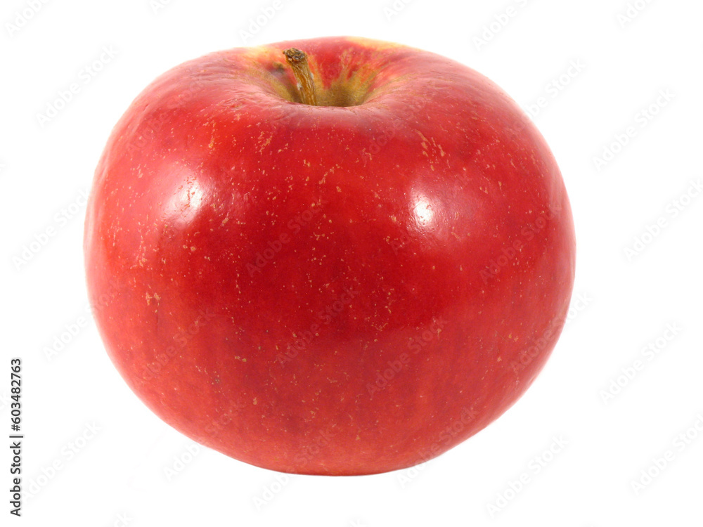 One beautiful red apple on white background One beautiful red apple on white background