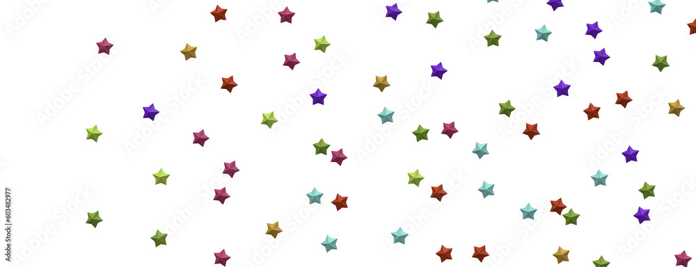 colorful Stars - Festive christmas card. Isolated illustration white background. -