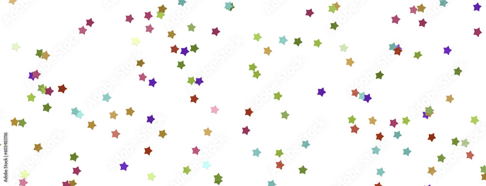 colourful  XMAS stars background, sparkle lights confetti falling. magic shining Flying christmas stars on night