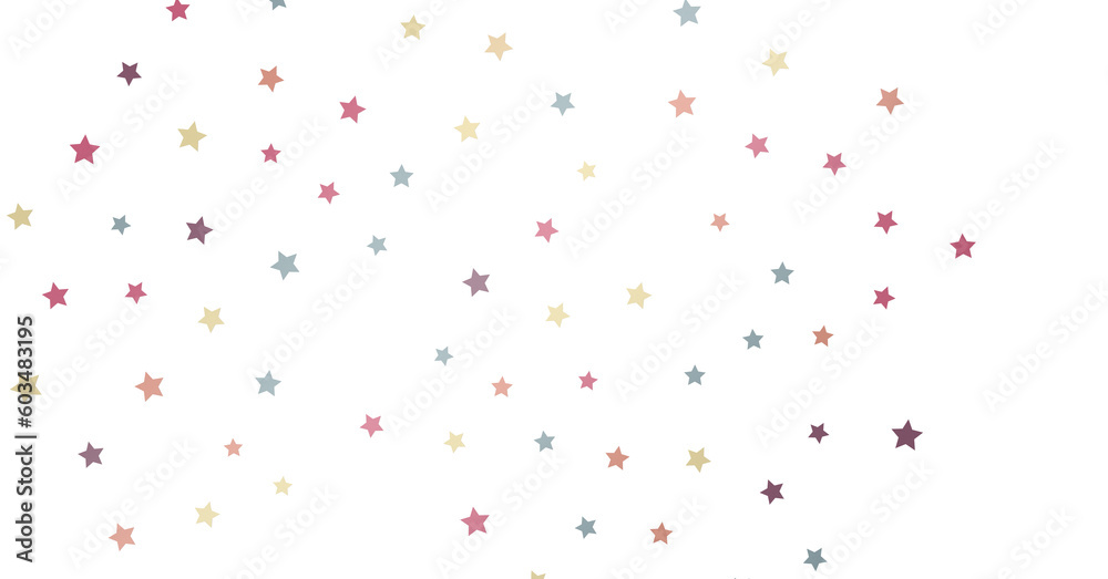 XMAS Stars - Holiday colored decoration, glitter frame isolated -