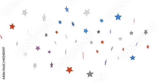 colorful Stars - stars background, sparkle lights confetti falling. magic shining Flying christmas stars on night