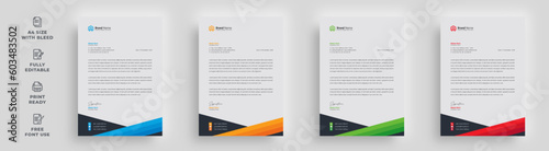 letterhead flyer business corporate newest trendy professional unique newsletter magazine single poster template design with logo	
