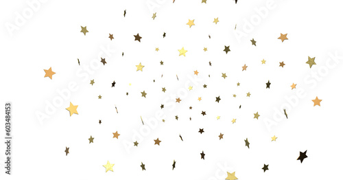 XMAS Stars - stars. Confetti celebration, Falling golden abstract decoration for party, birthday celebrate, - PNG transparent