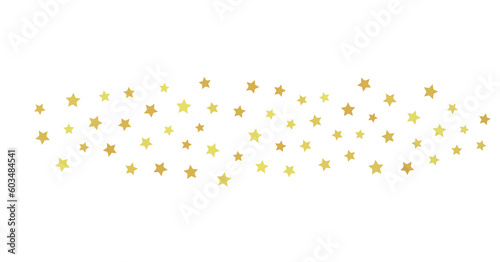 Stars - Holiday golden decoration, glitter frame isolated - (PNG transparent)