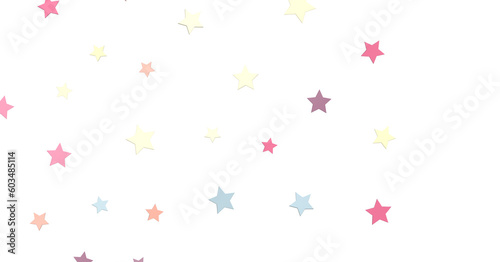 colorful whirlwind of golden snowflakes and stars. New png transparent