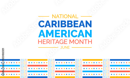 Caribbean American Heritage Month background or banner design template celebrated in june. vector illustration.