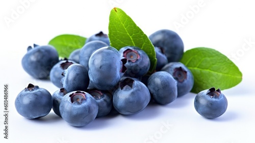 Fresh blueberry isolated. Illustration AI Generative.