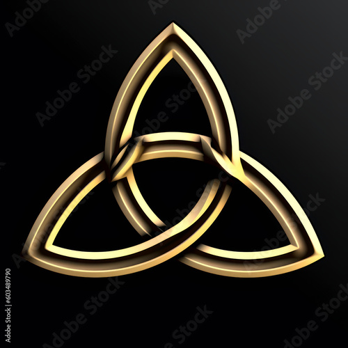 golden trinity sign symbol . Generative AI