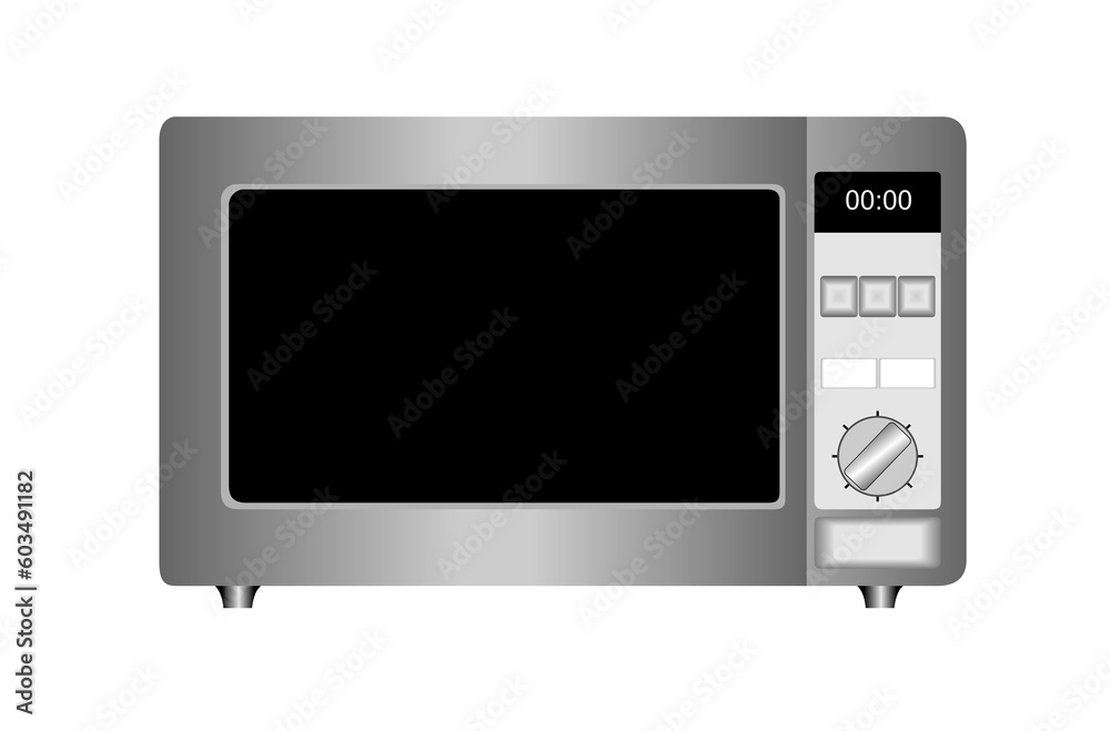 Vector illustration of microwave oven isolated on white background. Vector illustration of microwave oven isolated on white background.