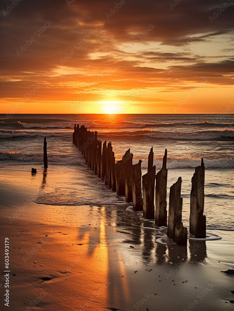 Fototapeta premium sunset on the beach