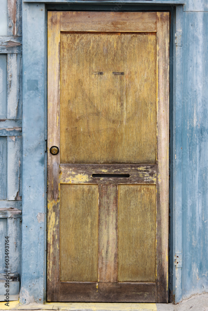 Door at an old warehouse