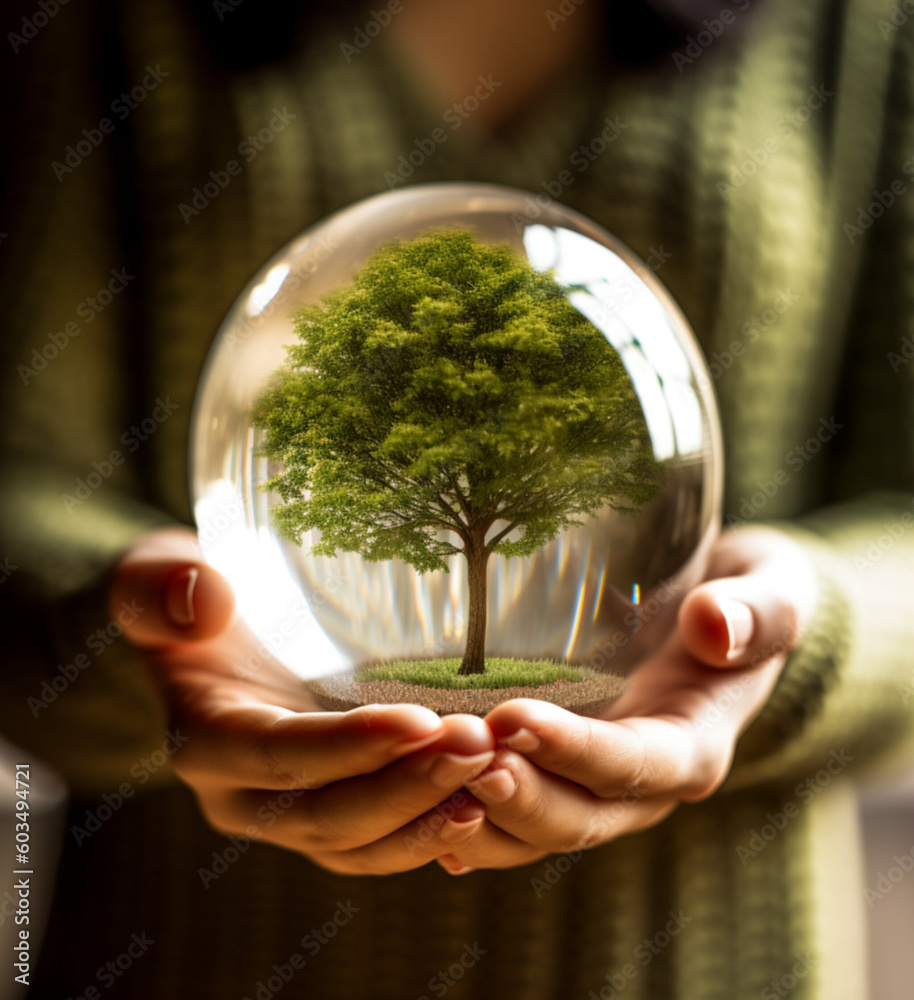 Crystal Ball with a little tree inside