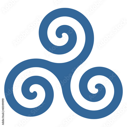 Vector graphic of a triskelion symbol