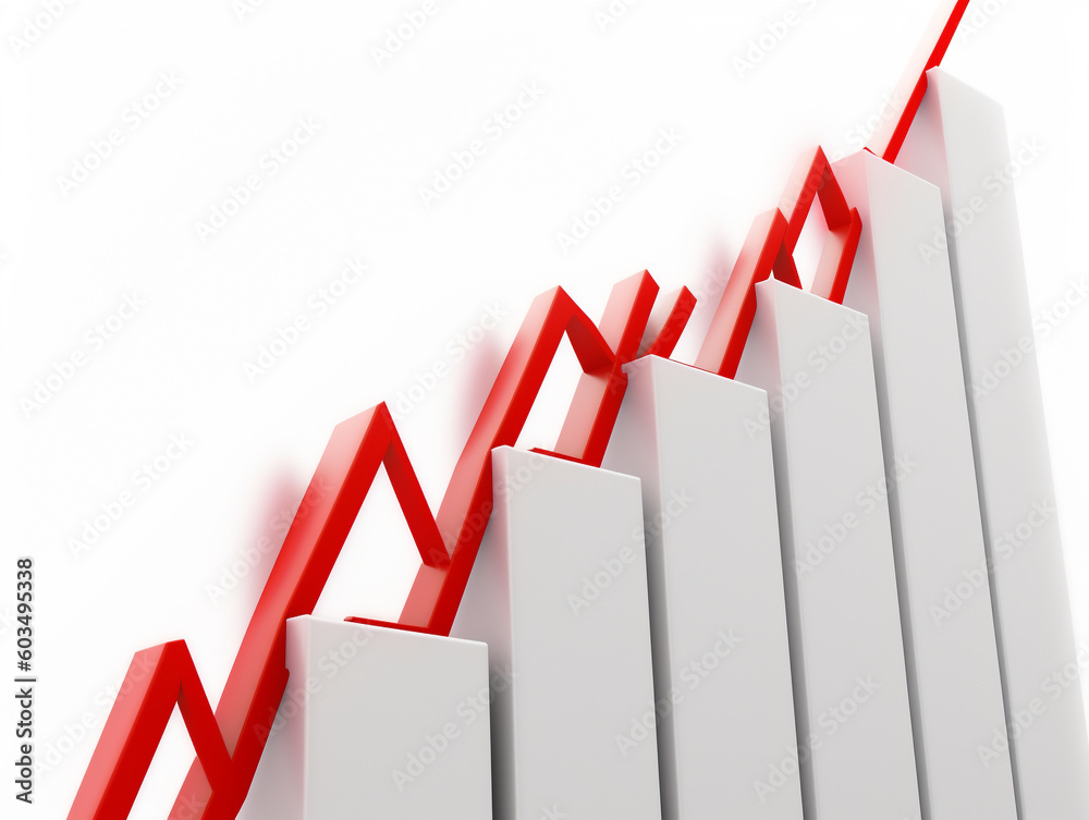 graph with arrow, person graph with arrow, person