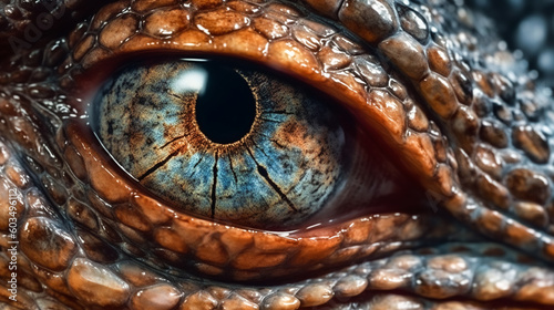 close up of a lizard eye