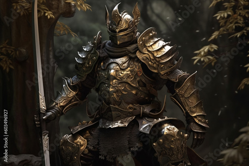Unyielding Valor: The Fearless Spirit of a Full-Armored Samurai, Generative Ai