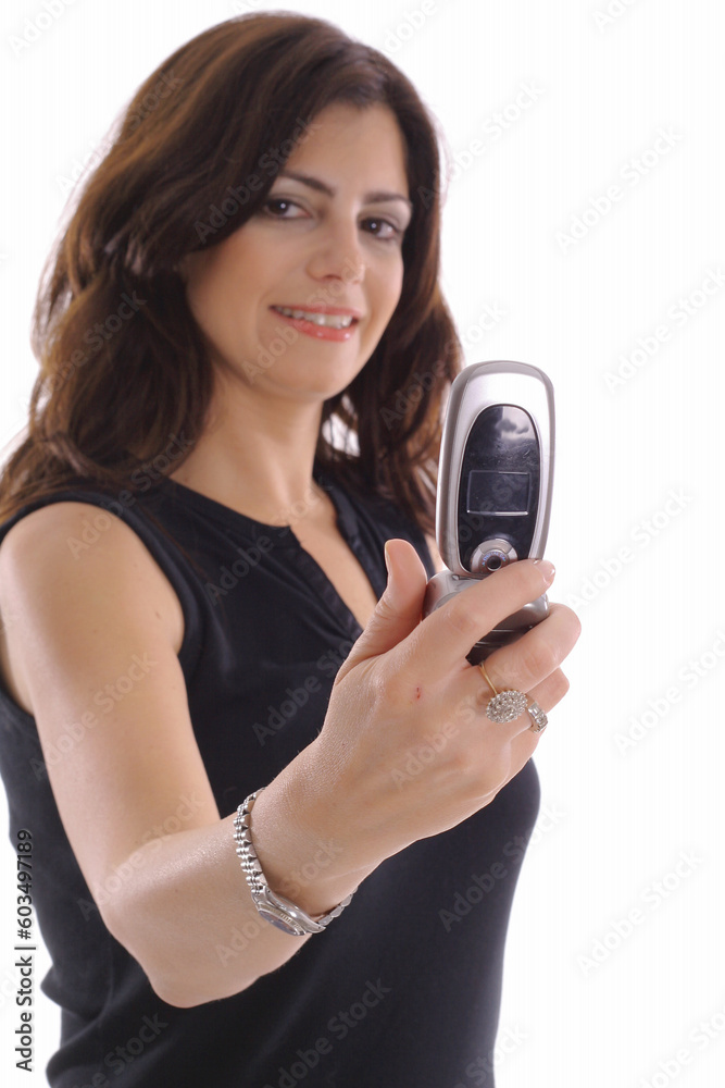 woman taking photo with camera phone (focus on phone) woman taking photo with camera phone (focus on phone)