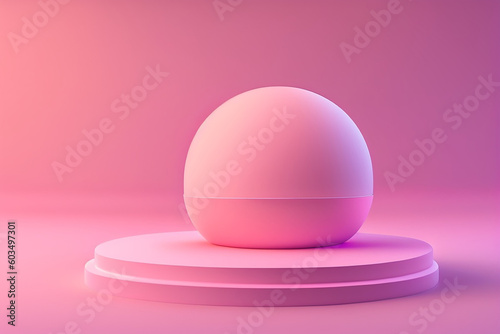 Abstract mock up scene pastel color. Geometry shape objects podium background for product. 3d rendering. 