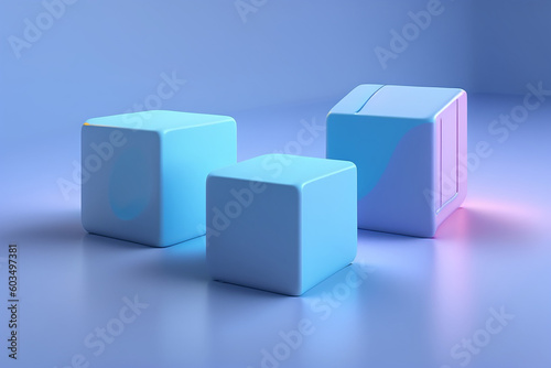 Abstract mock up scene pastel color. Geometry shape objects podium background for product. 3d rendering. 