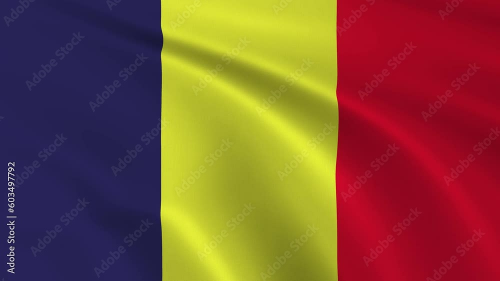 Romania flag waving in the wind. 4K animation. Romania flag waving in the wind. 4K animation.