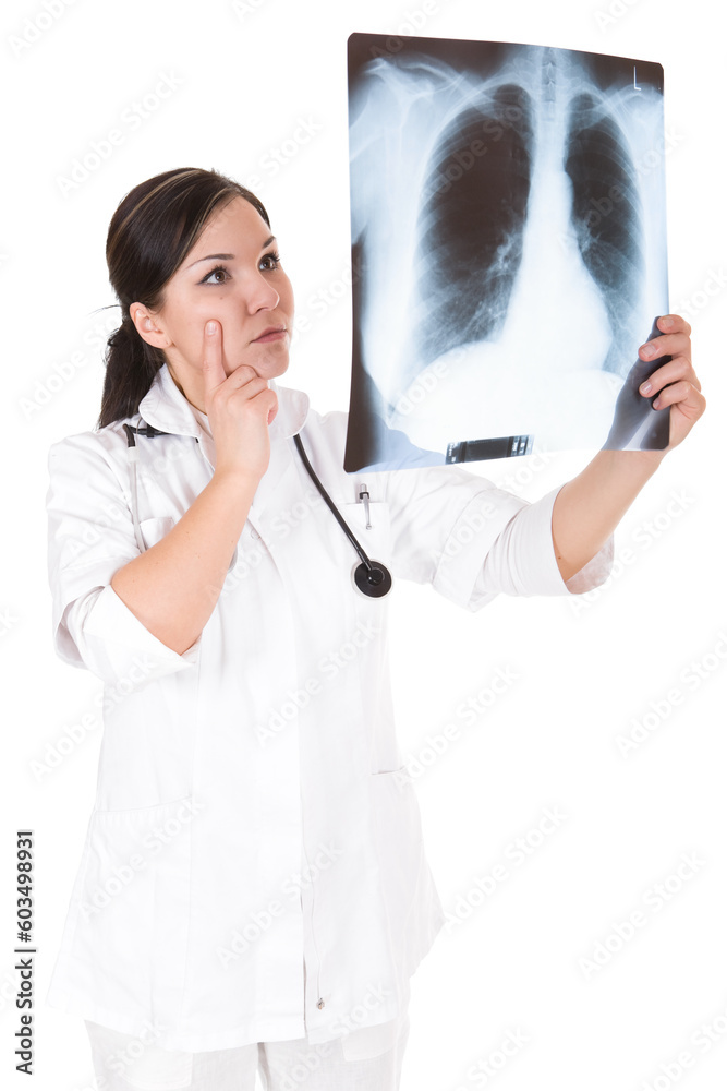 attractive female doctor isolated over white background attractive female doctor isolated over white background