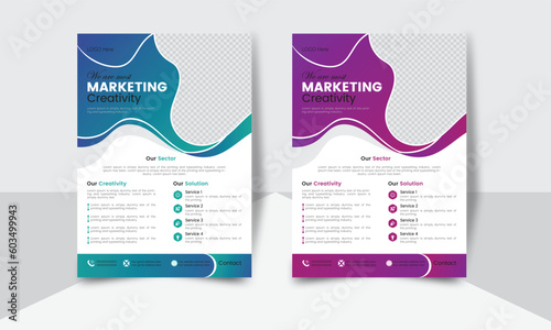 Professional visiting flyer design. Flat business flyer vector design. flyer layout with modern design. Unique flyer. Clean advertising design. Business flyer layout with modern design. 