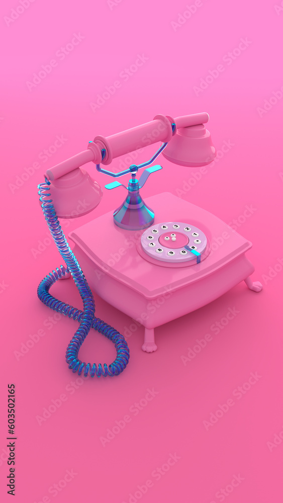Old Fashioned pink phone