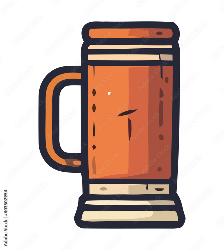 Frothy beer in pint glass, perfect refreshment Frothy beer in pint glass, perfect refreshment