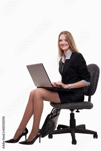Young attractive caucasian russian thirties businesswoman