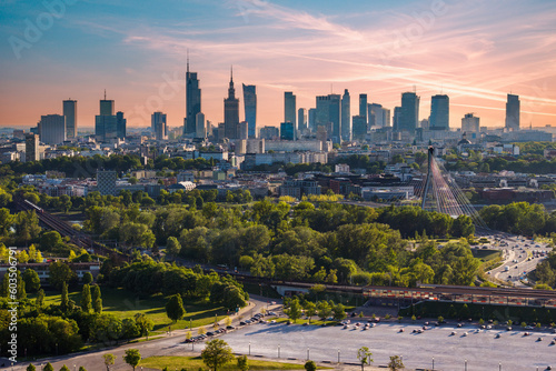 Panoramic view of Warsaw  Poland