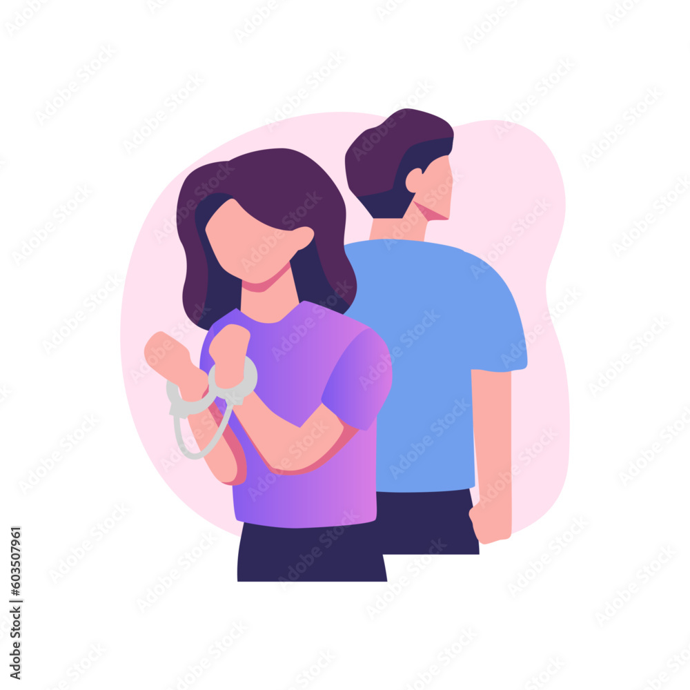 codependency flat style illustration vector design codependency flat style illustration vector design