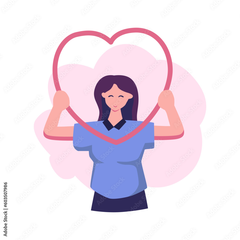 self love flat style illustration vector design self love flat style illustration vector design