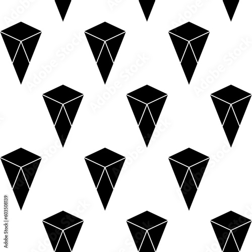 Seamless pattern with kites. Interlocking polygons tessellation background. Image with geometrical figures. Triangles, diamonds motif. Mosaic wallpaper. Tiles illustration. Digital paper. Vector art.
