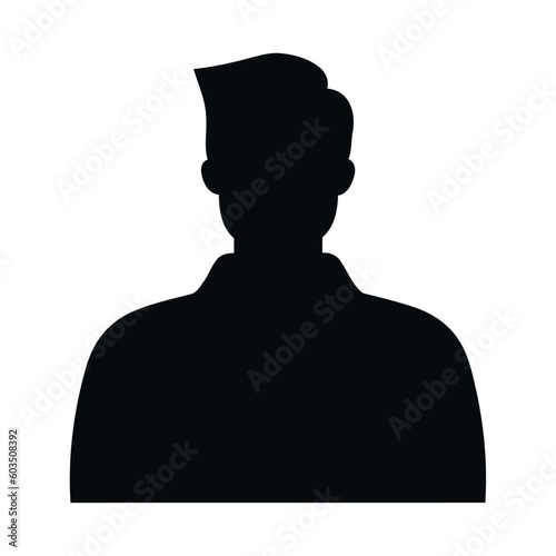 Silhouette icon of a business administrator profile