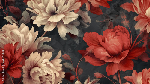 Elegant& vintage floral wallpaper pattern