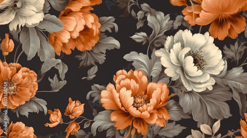 Elegant& vintage floral wallpaper pattern