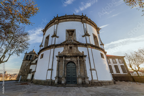 Exterior of Church of Serra do Pilar monastery in Vila Nova de Gaia city, Portugal