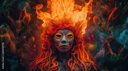 shamanism fire spirit spirituality - by generative ai © CEVmemories