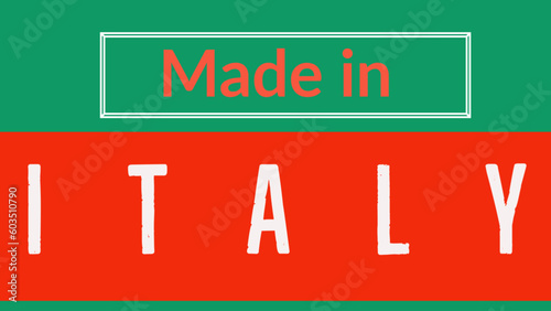 Made in Italy - multicolor - ideal for websites, emails, presentations, advertising, labels, stickers, postcards, tickets, logos, engravings, slides, tags, books,  photo