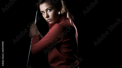 woman posing for a golf magazine