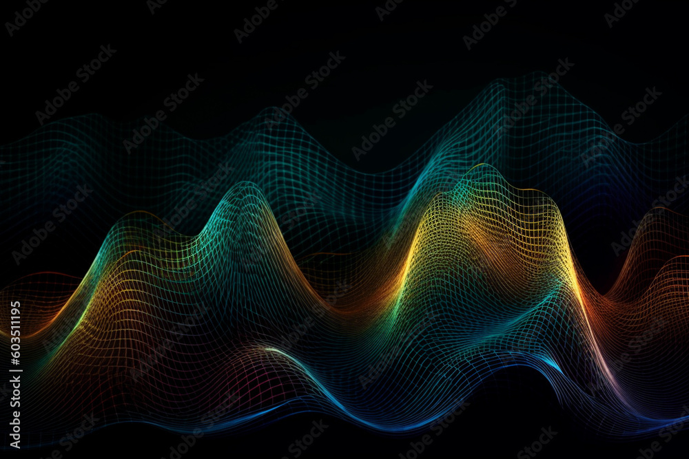 Sound waves creative vector background wallpaper illustration. Ai generated Sound waves creative vector background wallpaper illustration. Ai generated