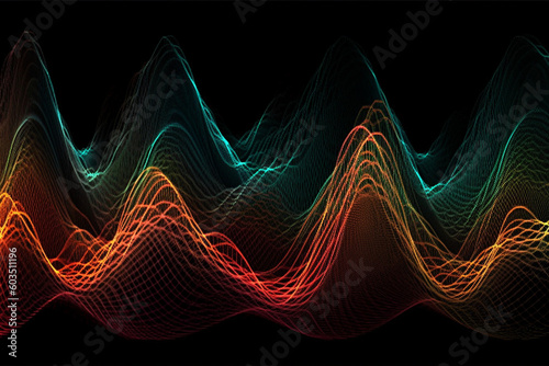 Sound waves creative vector background wallpaper illustration. Ai generated