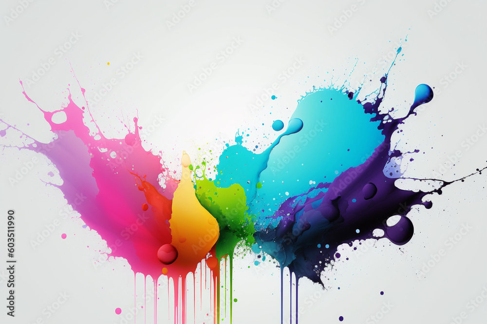 Fototapeta premium Creative splash of colors. Ai generated