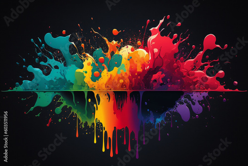 Creative color splash. Ai generated