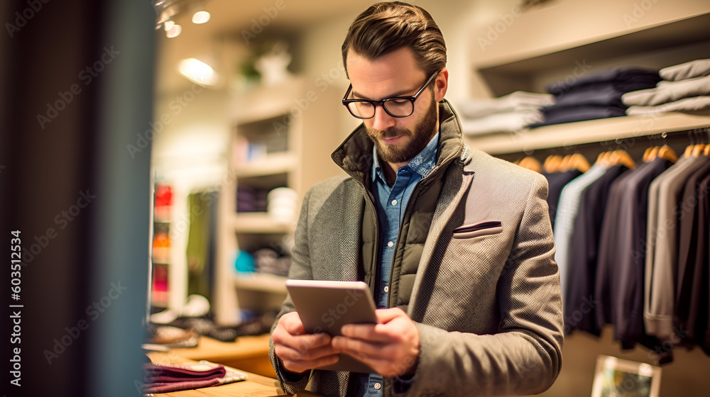 person using a mobile phone in a shop person using a mobile phone in a shop