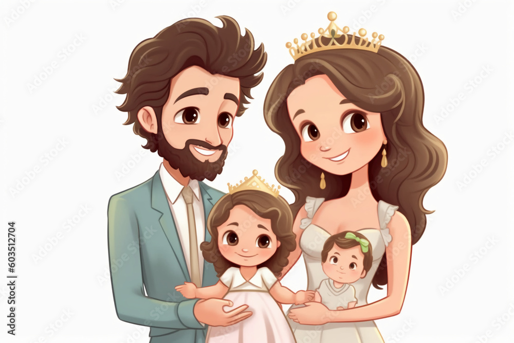 Illustration of a happy family Illustration of a happy family