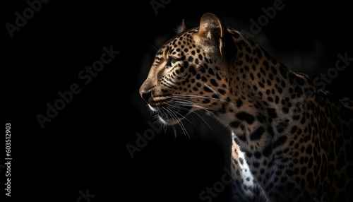 Awe-inspiring wildlife portrait of a regal beast thriving in its untamed environment, bathed in striking light, captured through a powerful 200mm lens! Generative AI